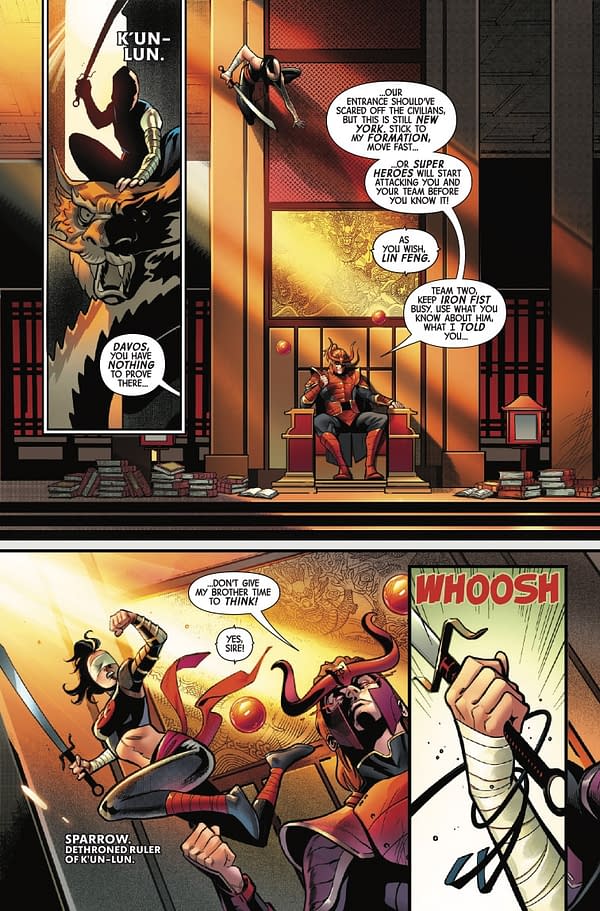 Interior preview page from DEADLY HANDS OF K'UN-LUN #2 LEINIL YU COVER