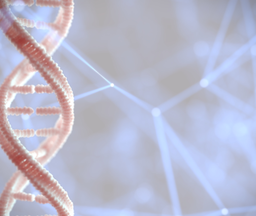A stock image of DNA genetic material