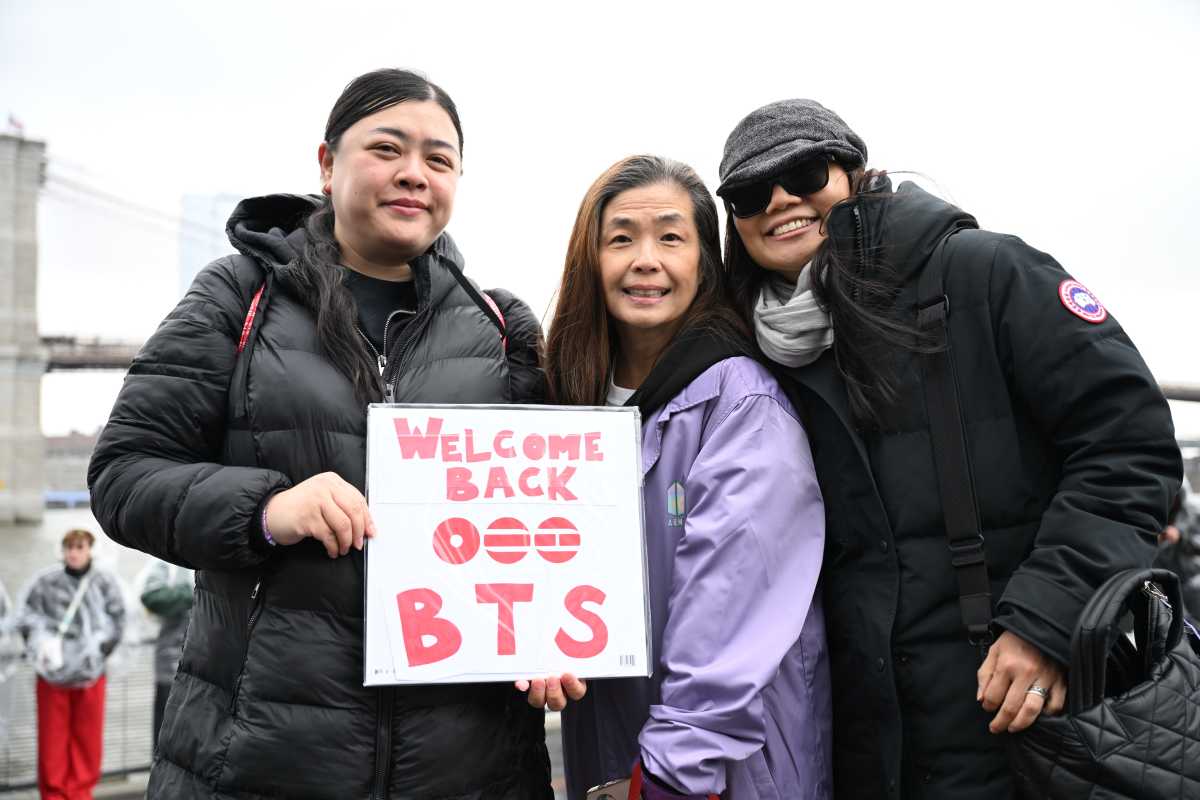 Pier 17 glows purple as BTS fans brave cold for a chance to hear K-Pop icons