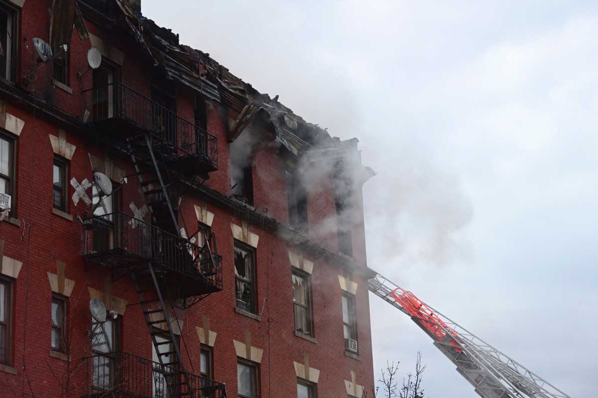 Firefighters battled a five alarm fire at 505 East 184 Street.