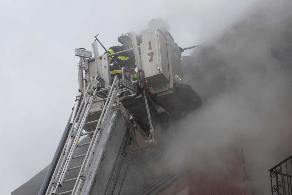 Firefighters battled a five alarm fire at 505 East 184 Street.