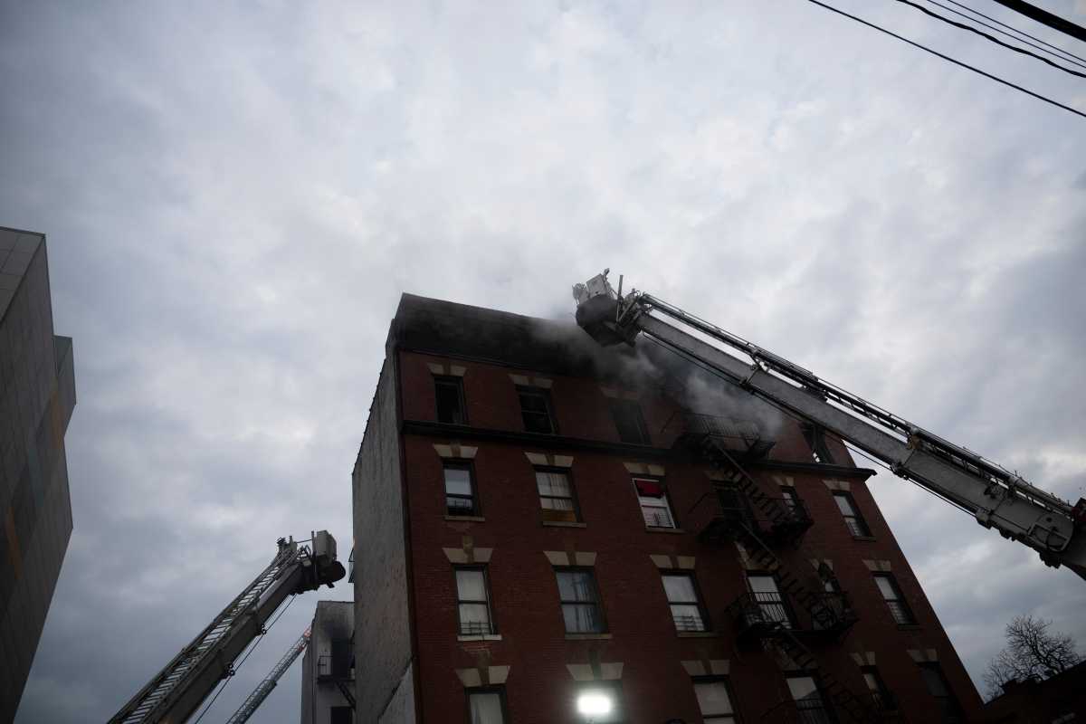 Firefighters battled a five alarm fire at 505 East 184 Street.