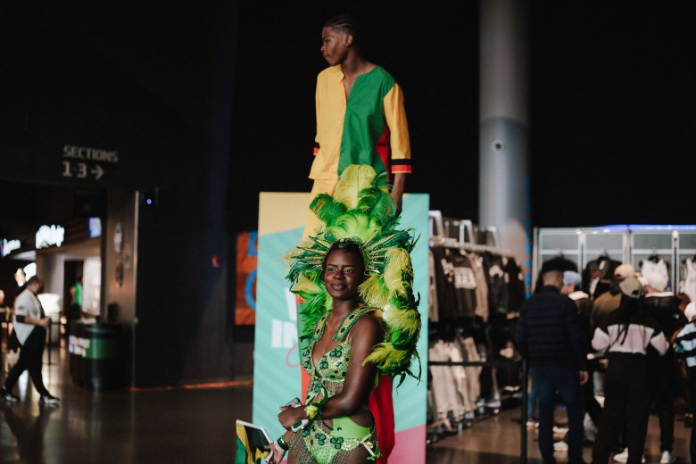 Caribbean culture features during the West Indian Carnival-themed night at Barclays Center in Brooklyn on Tuesday, March 10, 2026. Credit: Brooklyn Sports & Entertainment
