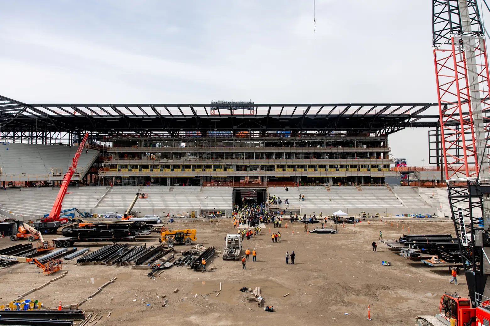 NYC’s first pro soccer stadium tops out in Queens