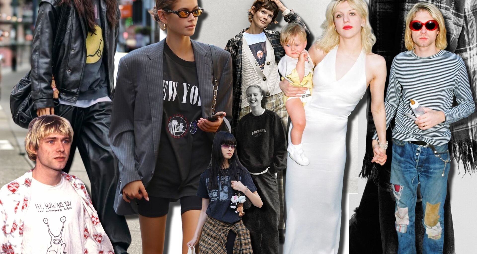 '90s fashion a la Nirvana and Kurt Cobain