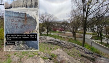 Shocking antisemitic message found scrawled in Manhattan's Riverside Park