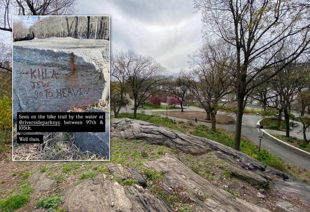 Shocking antisemitic message found scrawled in Manhattan's Riverside Park