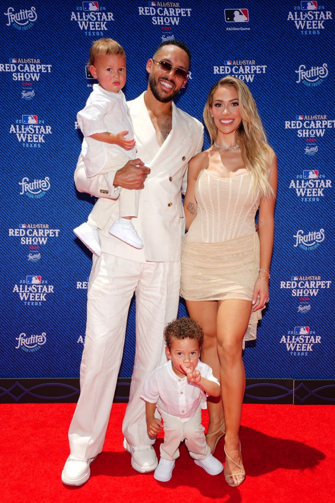 Carlos Correa #4 of the Minnesota Twins poses during the 2024 All-Star Red Carpet Show presented by Frutitas Agua Fresca at Globe Life Field North Plaza on Tuesday, July 16, 2024 in Arlington, Texas. 