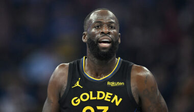 SAN FRANCISCO, CALIFORNIA - NOVEMBER 21: Draymond Green #23 of the Golden State Warriors looks on against the Portland Trail Blazers in the first quarter during an NBA Cup game at Chase Center on November 21, 2025 in San Francisco, California. NOTE TO USER: User expressly acknowledges and agrees that, by downloading and or using this photograph, User is consenting to the terms and conditions of the Getty Images License Agreement. (Photo by Eakin Howard/Getty Images)