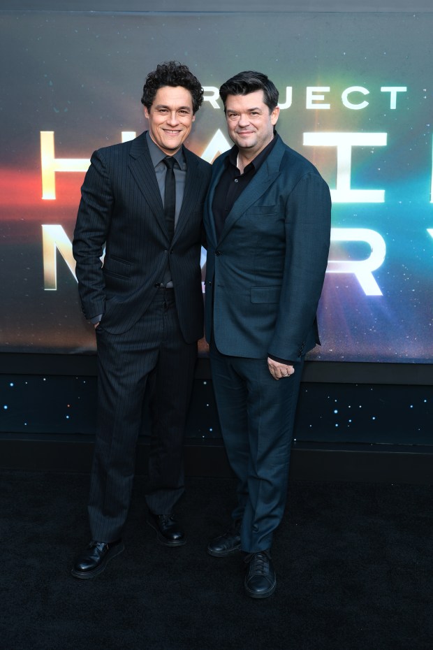 NEW YORK, NEW YORK - MARCH 18: Phil Lord and Chris Miller attend "Project Hail Mary" New York premiere at Lincoln Center on March 18, 2026 in New York City. (Photo by Dimitrios Kambouris/Getty Images)
