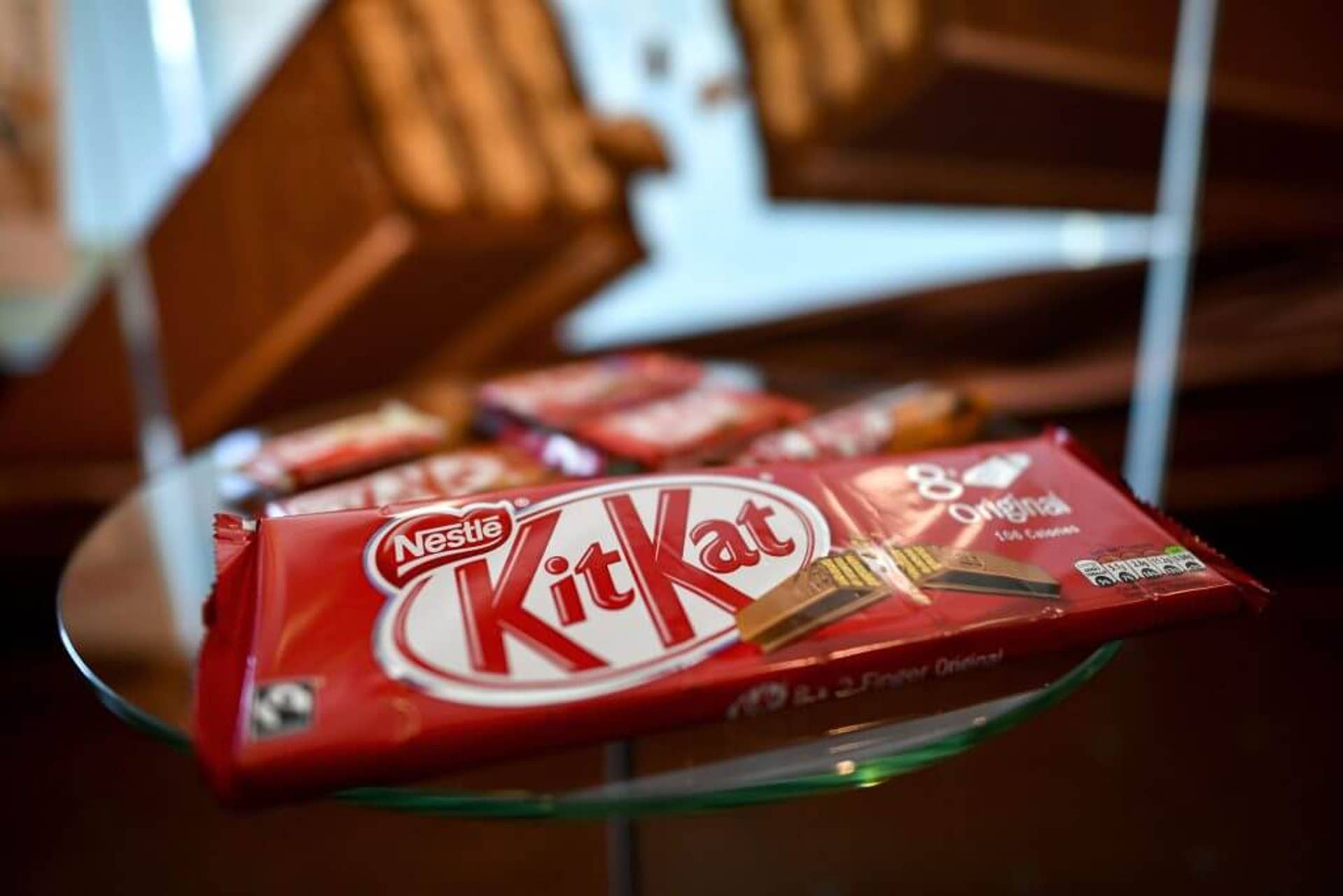 A packet of KitKat bars