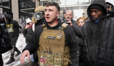 Police investigating after device thrown at anti-Islam protest in New York City