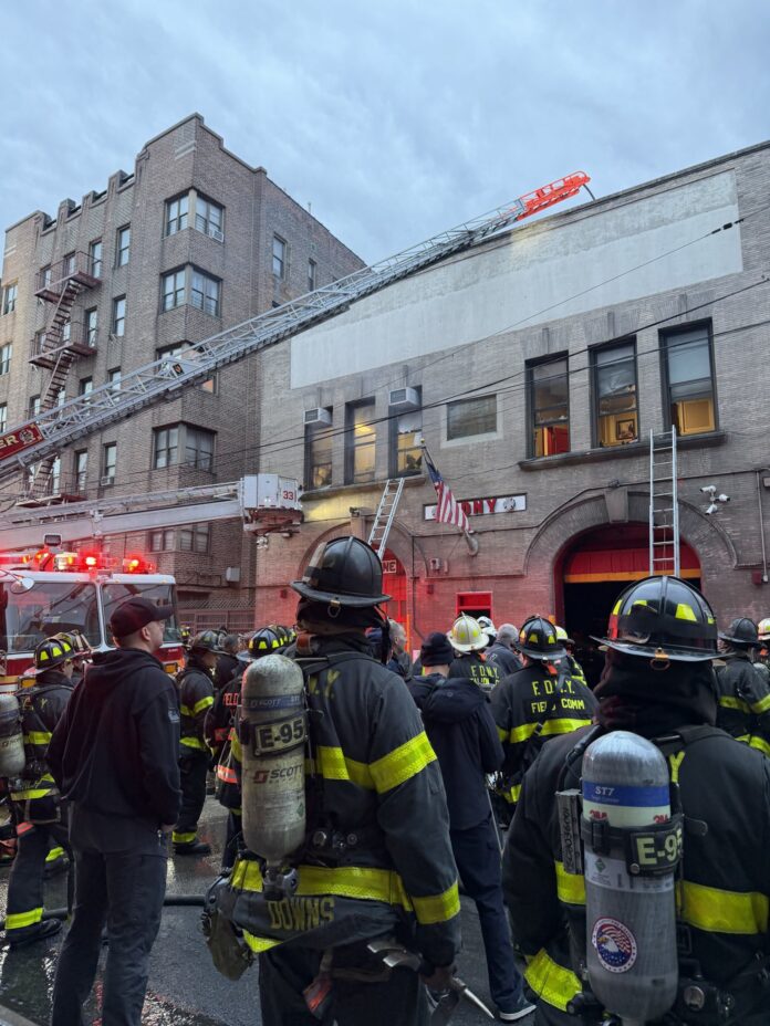 FDNY Firehouse Blaze in the Bronx Forces Firefighters to Escape via Ladders, 14 Injured