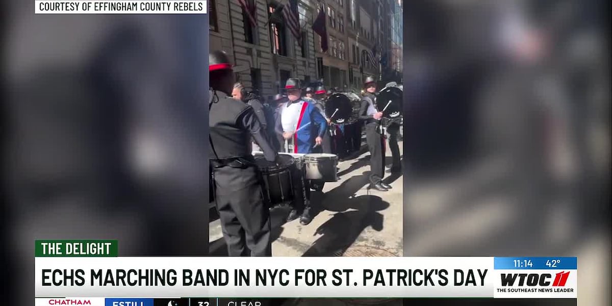 Effingham County High School band marches in NYC St. Patrick’s Day parade