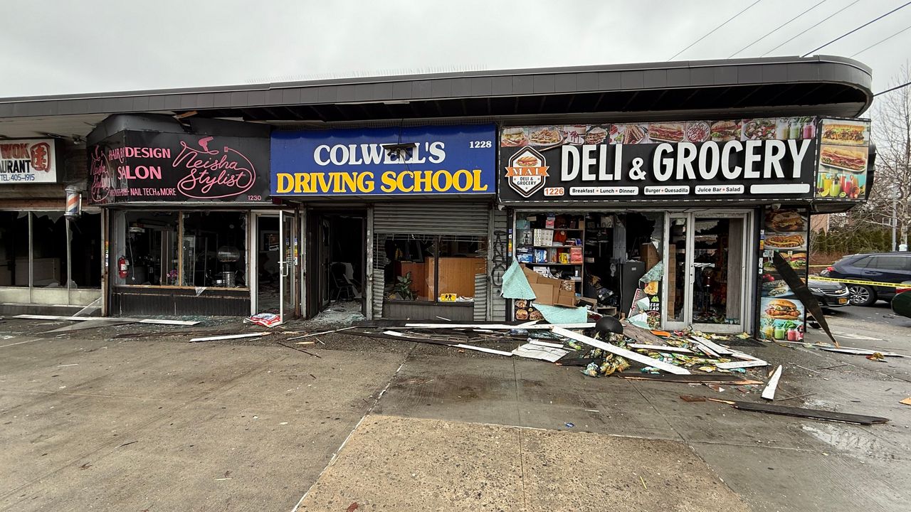 More than 200 firefighters battled the blaze for over two hours before it was brought under control. (Spectrum News NY1/Joshua Deckert)