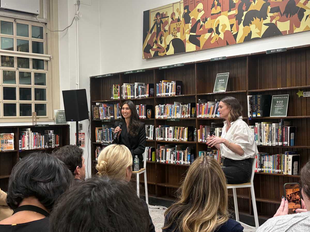 Maxine Sharf at the New Design High School in the Lower East Side.