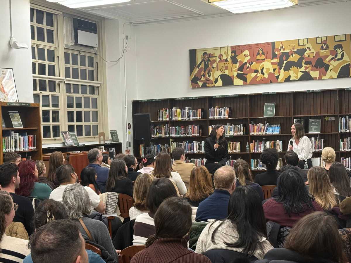 Maxine Sharf at the New Design High School in the Lower East Side.