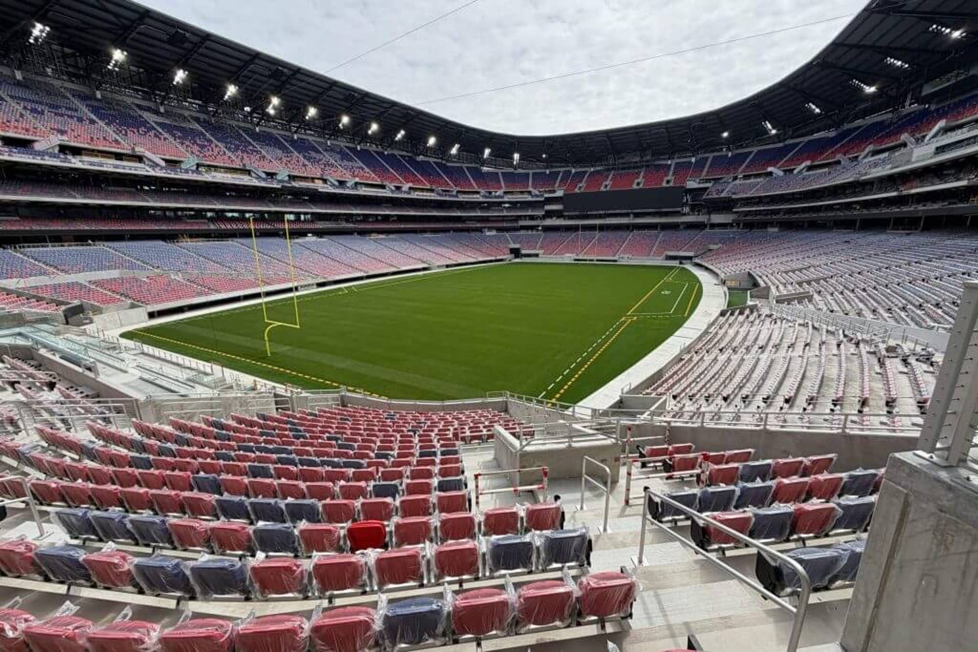 Field view from the 100 level of the Bills' new stadium.