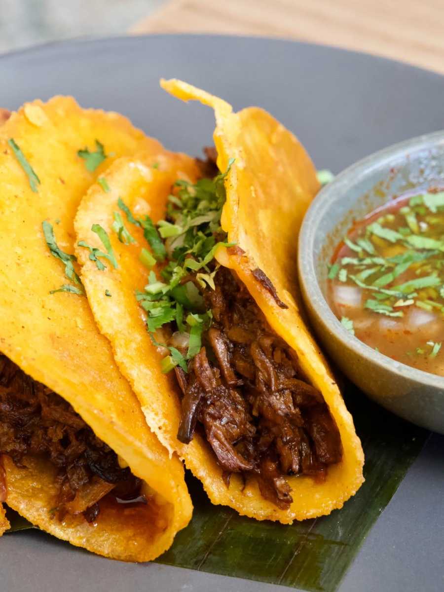 Plant-based tacos from Jajaja.