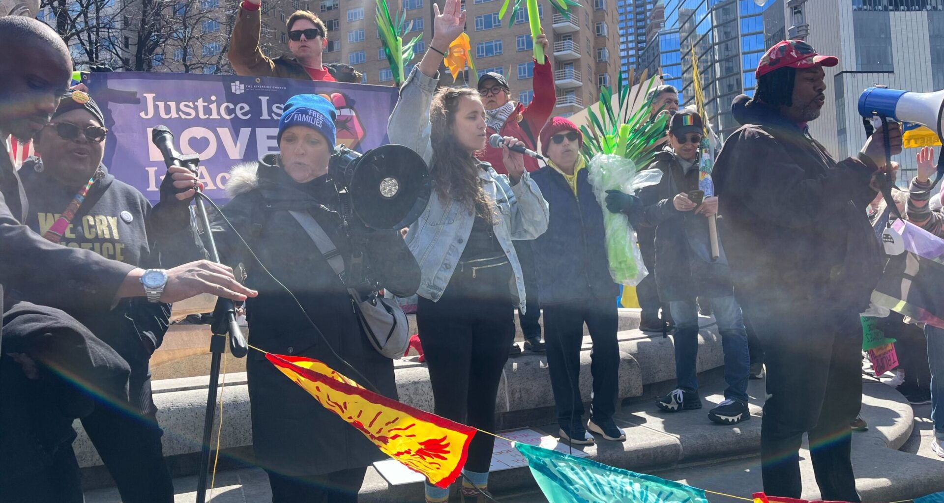 An interfaith vigil kicks off NYC's 'No Kings' march