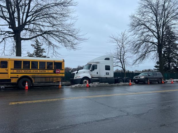 Location where MTA bus was parked on March 2, 2026 at E. 2nd St. and Bay Parkway in Borough Park. 