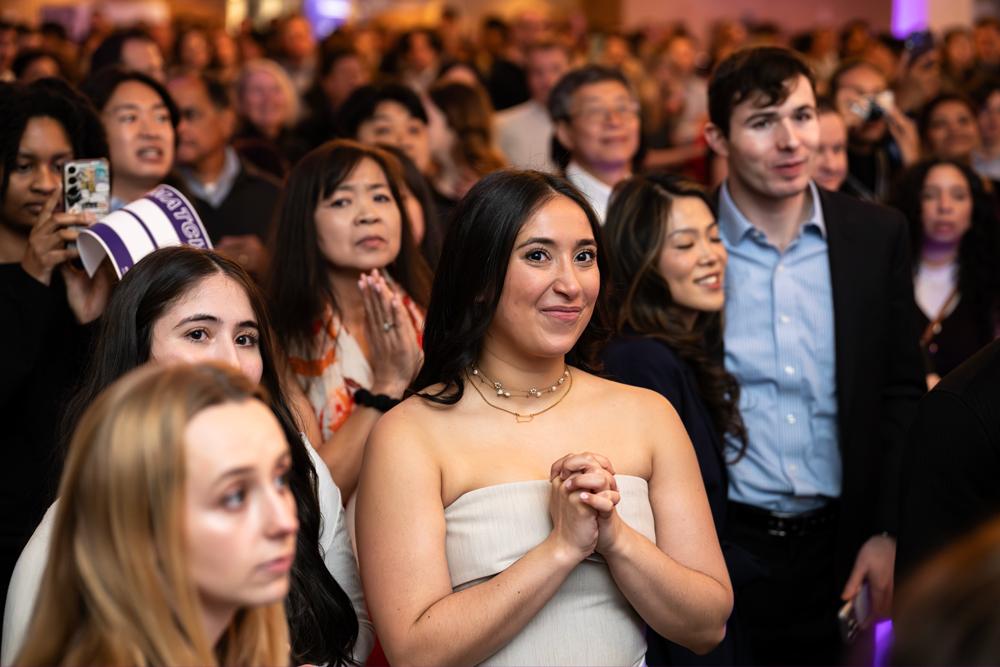 Students in audience await news on their residency matches.