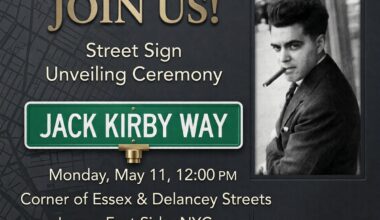Jack Kirby Honored with "Jack Kirby Way" Street Co-Naming in Manhattan's Lower East Side