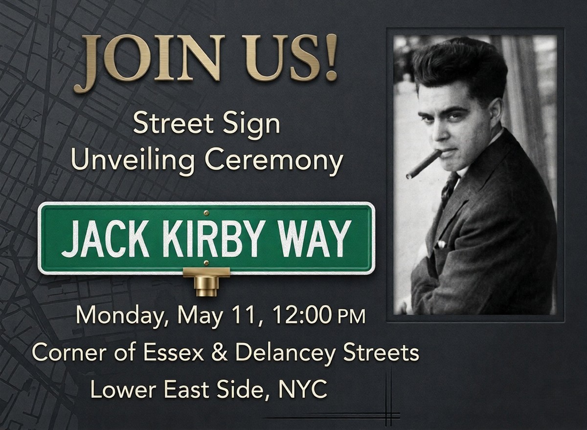 Jack Kirby Honored with "Jack Kirby Way" Street Co-Naming in Manhattan's Lower East Side