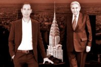 GFP's Brian Steinwurtzel and Jeff Gural with the Chrysler Building