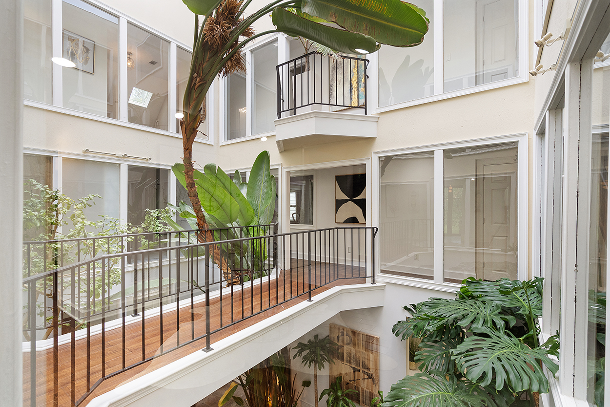 Interior atrium at a home