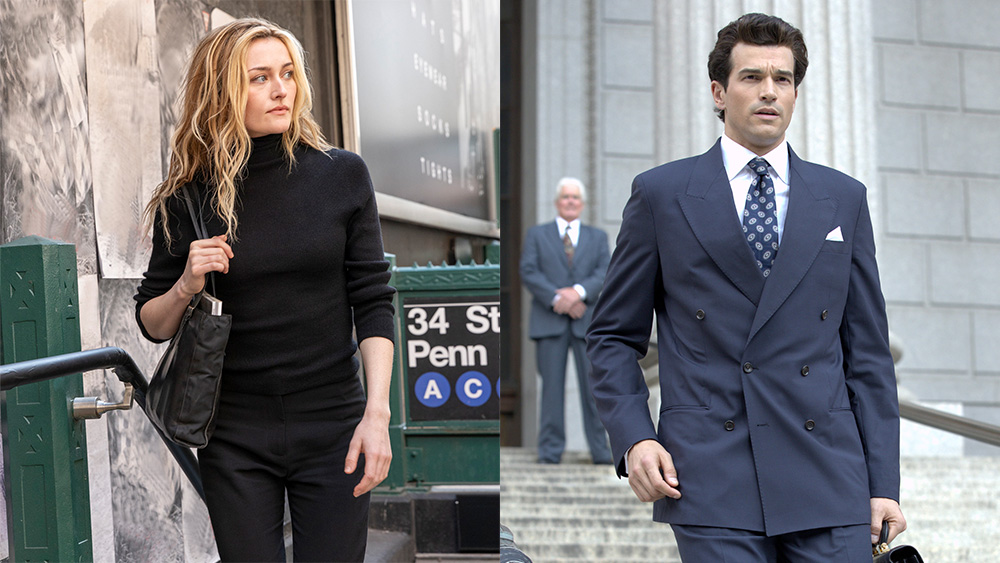 Love Story: John F. Kennedy Jr. and Carolyn Bessette, (l-r) Sarah Pidgeon as Carolyn Bessette Kennedy, Paul Kelly as John F. Kennedy Jr.