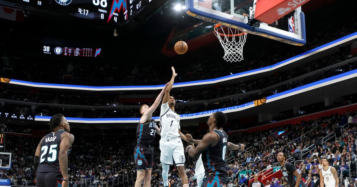 Brooklyn Nets end 10-game losing streak by rallying from down 23 points to stun Detroit Pistons