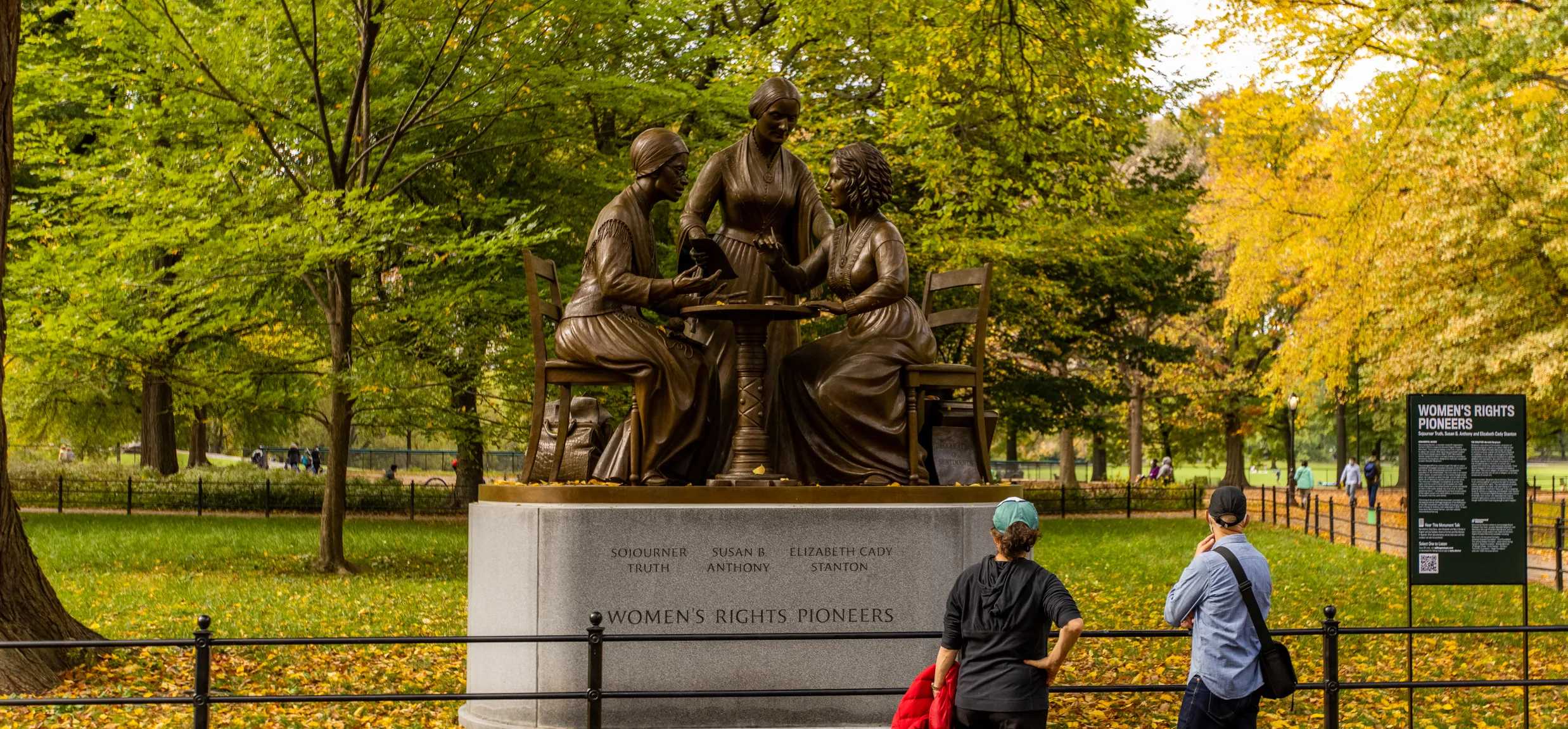 Women’s Rights Pioneers Monument in Central Park, NYC