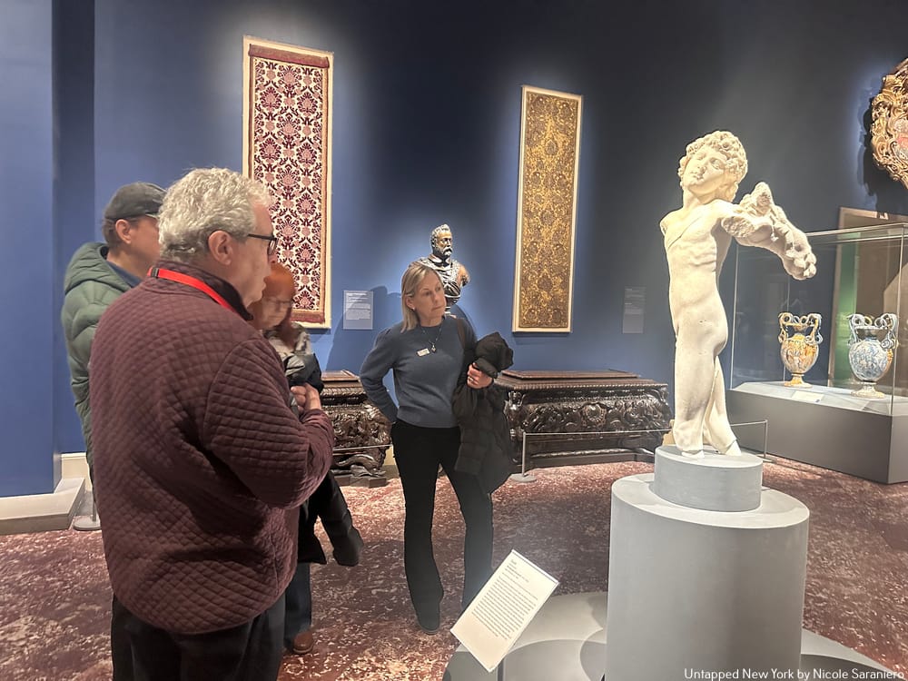 Visitors admire the Michelangelo on a recent Met Museum Insider Tour