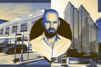 Meyer Orbach with 409 Eastern Parkway (left) and 7 Dey Street (right)