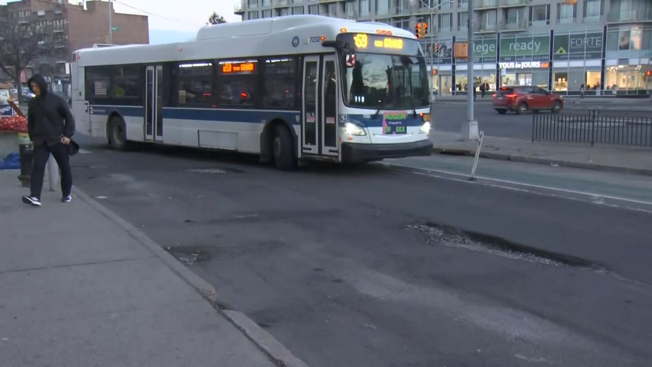 Queens has the highest number of pothole complaints, with over 5,000 reports so far. (Spectrum News NY1)