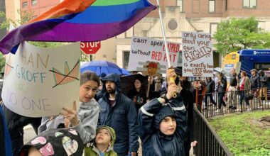 Brooklyn residents of all stripes marched in Downtown Brooklyn in June 2025 to mark No Kings Day, a national day of protest against the Trump Administration. Photo: Mary Frost, Brooklyn Eagle