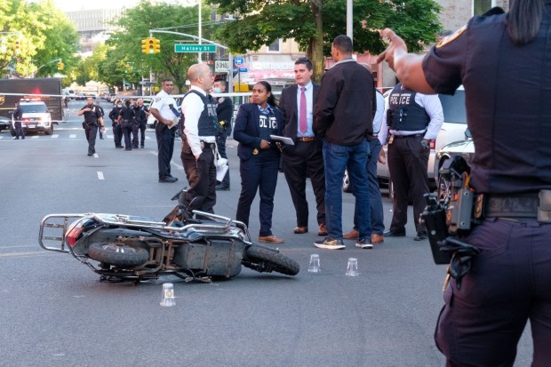 Brandon Washington was fatally shot in the head as he took a ride on his new motorized scooter on Marcus Garvey Boulevard and Halsey Street in Brooklyn, New York on Friday, May 14, 2021.
