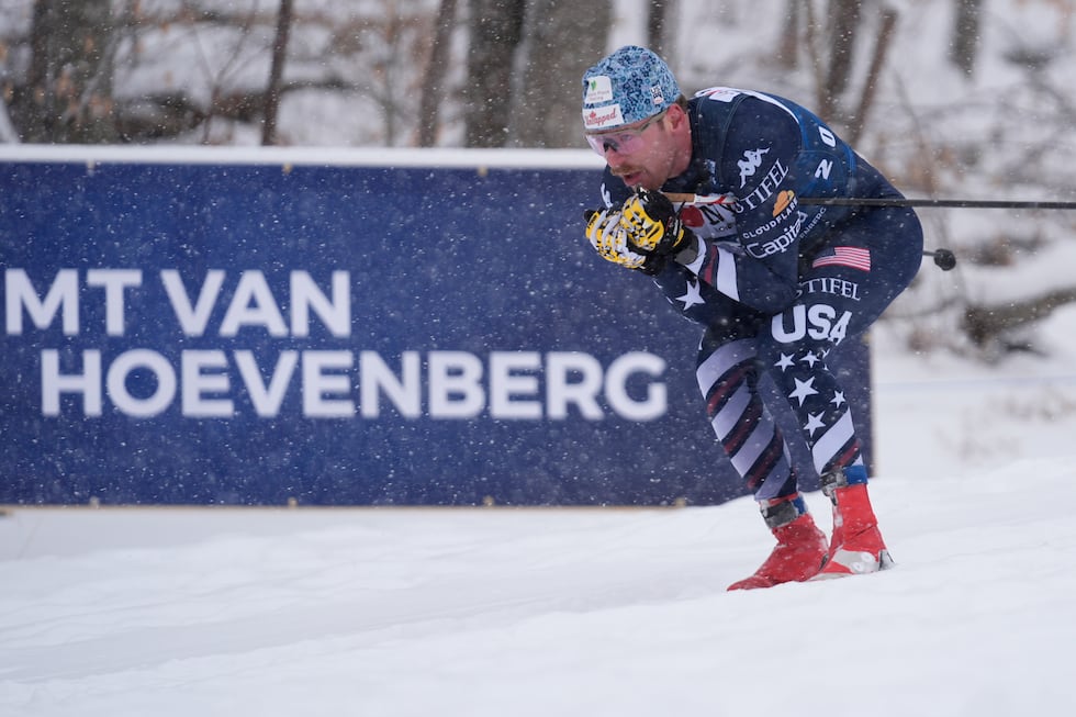 United States' Ben Ogden competes during the men's World Cup Finals Interval Start 10 km...