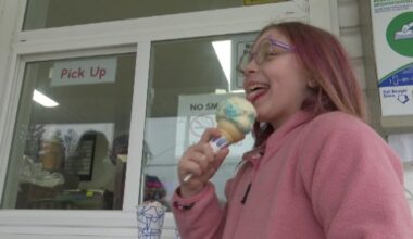 Ice cream stand opens on first day of spring