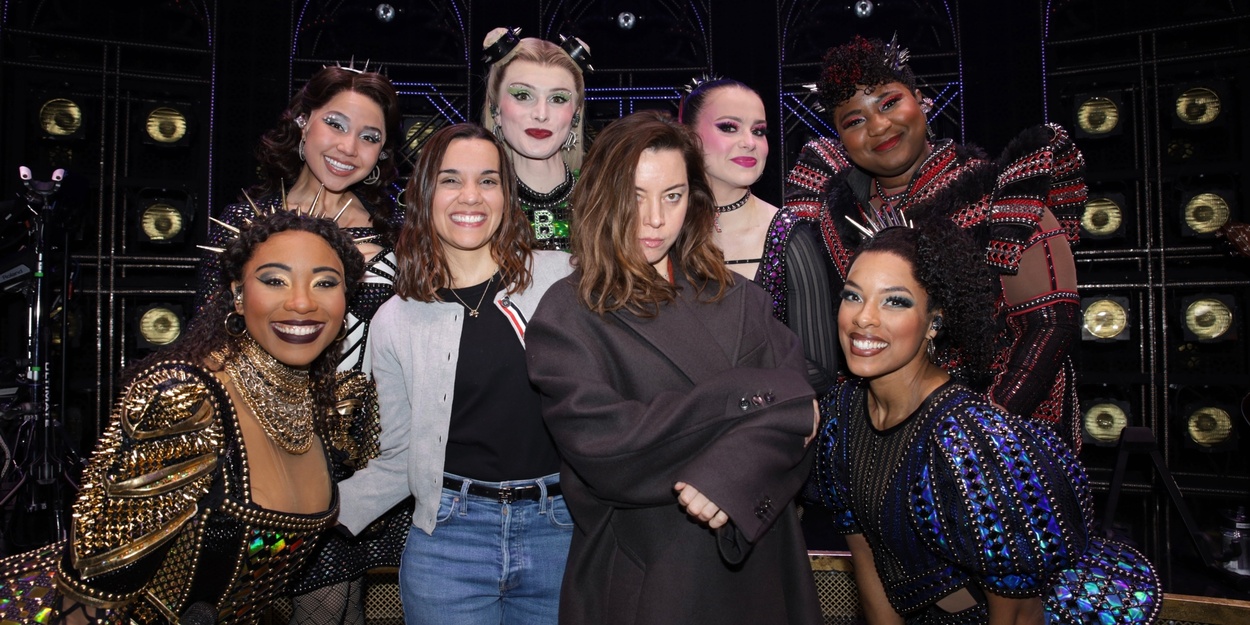 Aubrey Plaza Visits The New Queens of SIX on Broadway
