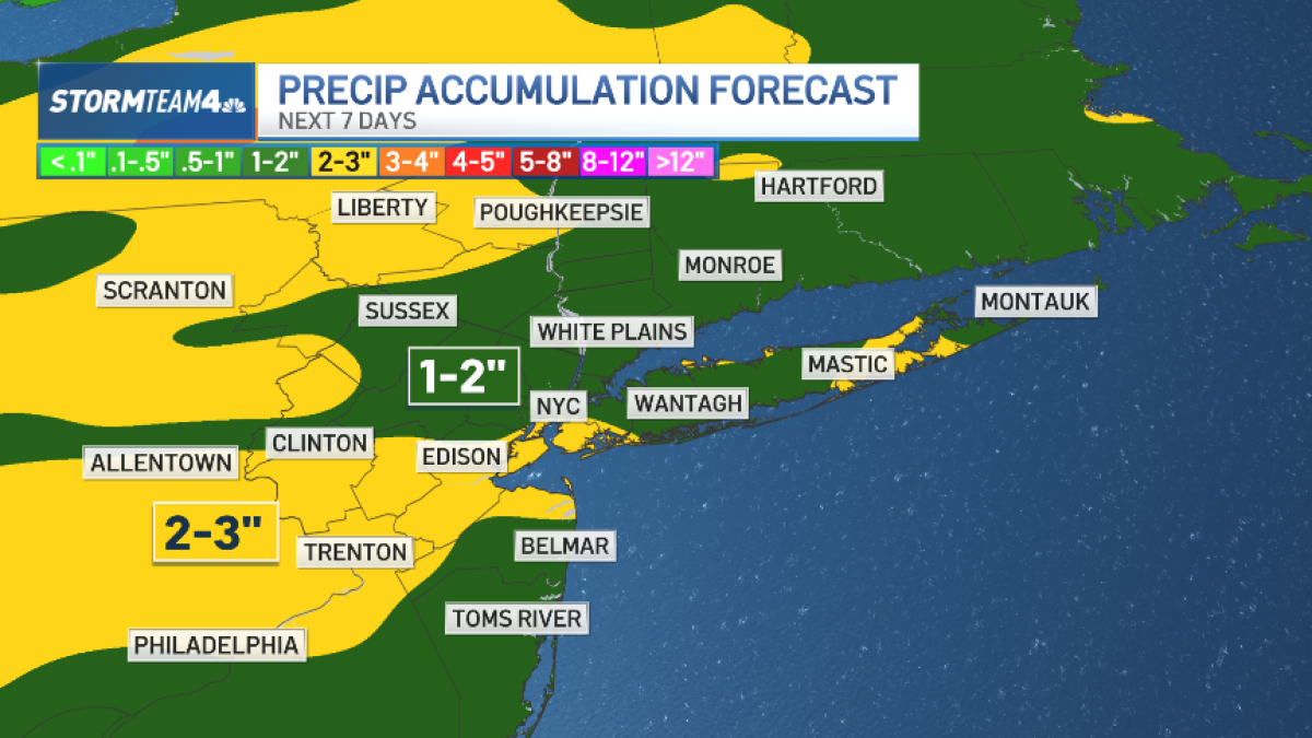 How long will it rain? See hourly radar for Thursday into Friday – NBC New York