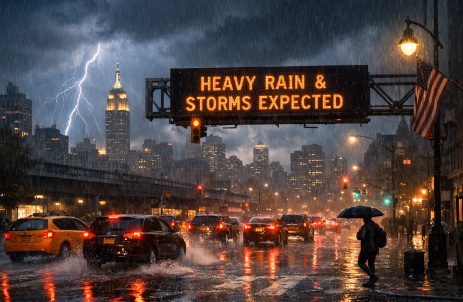 Stormy Start to the Week Could Snarl New York Commutes