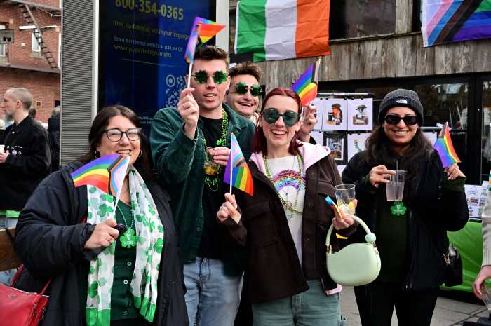 Revelers enjoy the St. Pat's for All festivities.