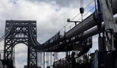 Repair work on the George Washington Bridge. The Port Authority is nearing the end of a $2 billion dollar renovation to the bridge. Jeffrey Basinger