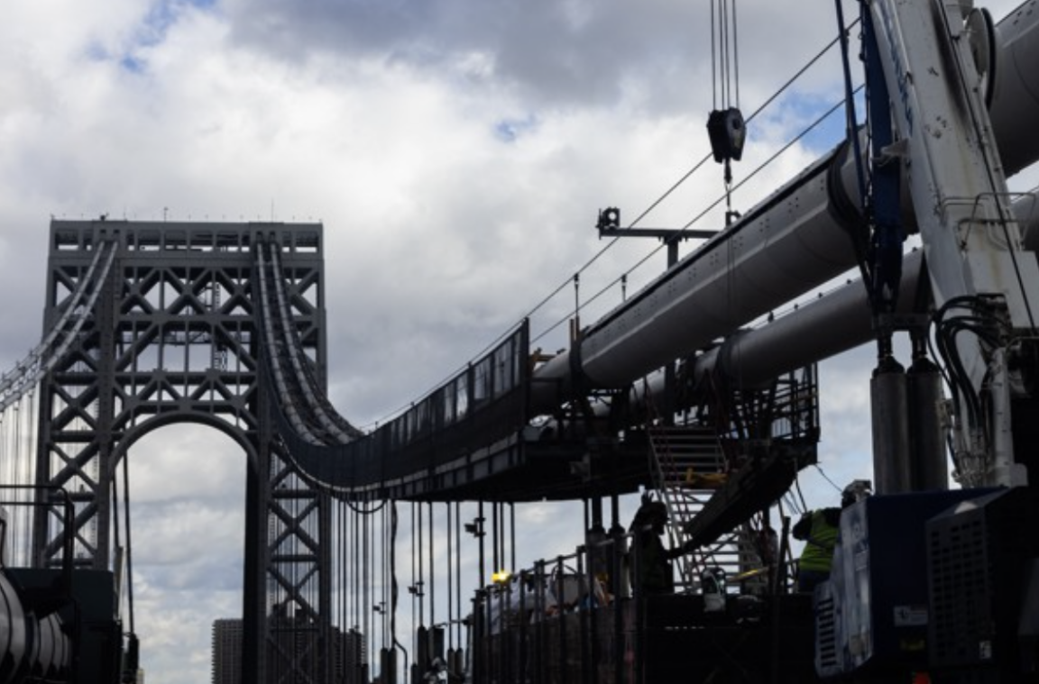 Repair work on the George Washington Bridge. The Port Authority is nearing the end of a $2 billion dollar renovation to the bridge. Jeffrey Basinger