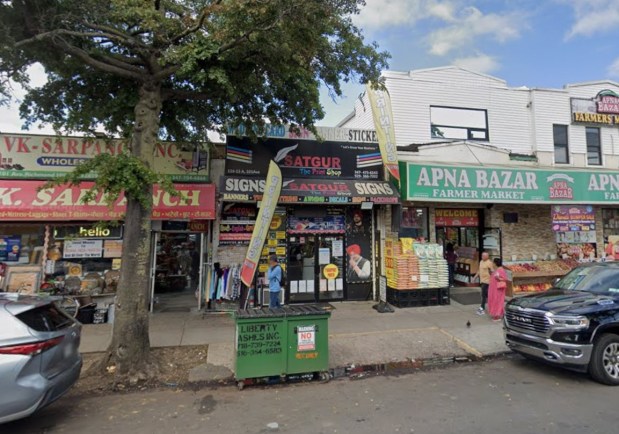 Narinder Singh and Jawahar Singh are accused of setting fire to their print shop on 101st Ave. in Queens, New York, on Feb. 18, 2026. (Google)
