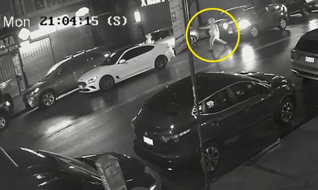 Video footage obtained by the Daily News shows a person walking towards another person with an outstretched arm, believed to be holding a gun.