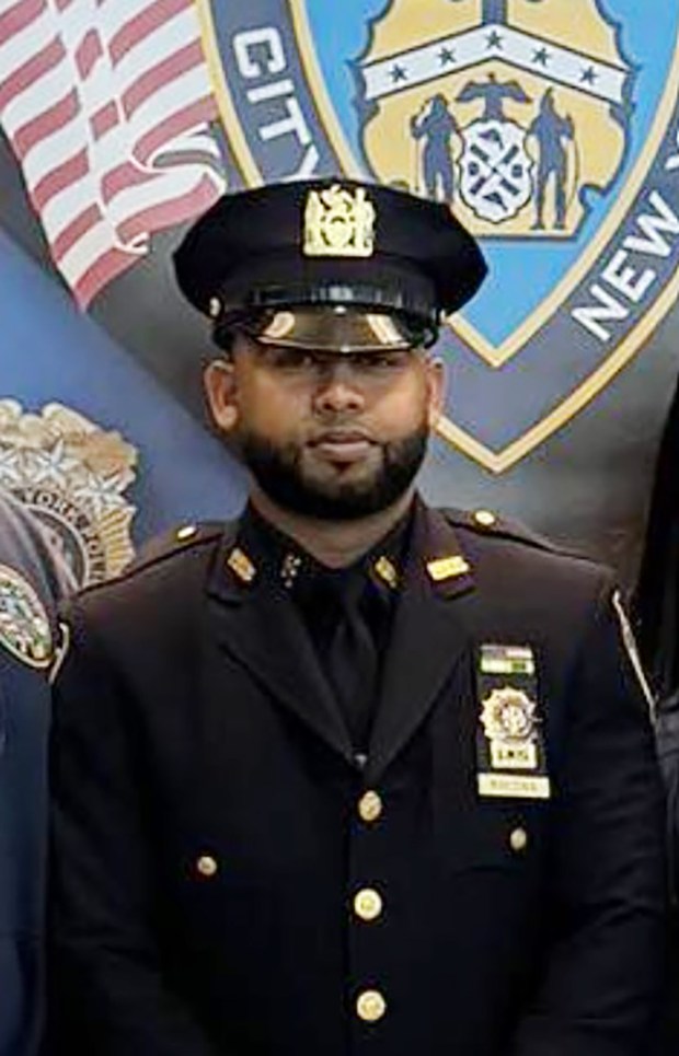 NYPD Det. Veckash Khedna is pictured in an undated photo. Khedna was working with NYPD Officer Jonathan Diller the night Diller was fatally shot. (NYPD)