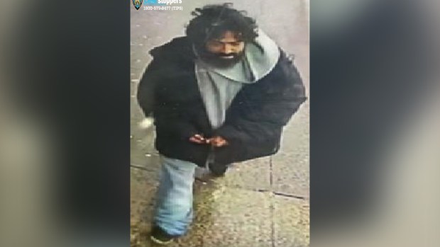 Police released images of Sergio Santiago, 41, who they said was suspected in a stabbing attack, then threw something at an NYPD officer pursuing him, injuring the cop in the Bronx. (NYPD)